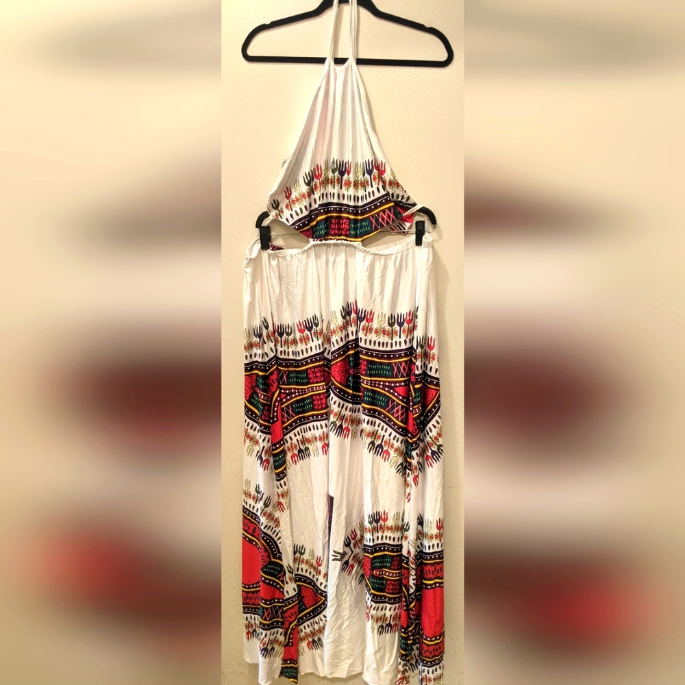Shein Bohemian Halter Maxi Dress - Multicolor